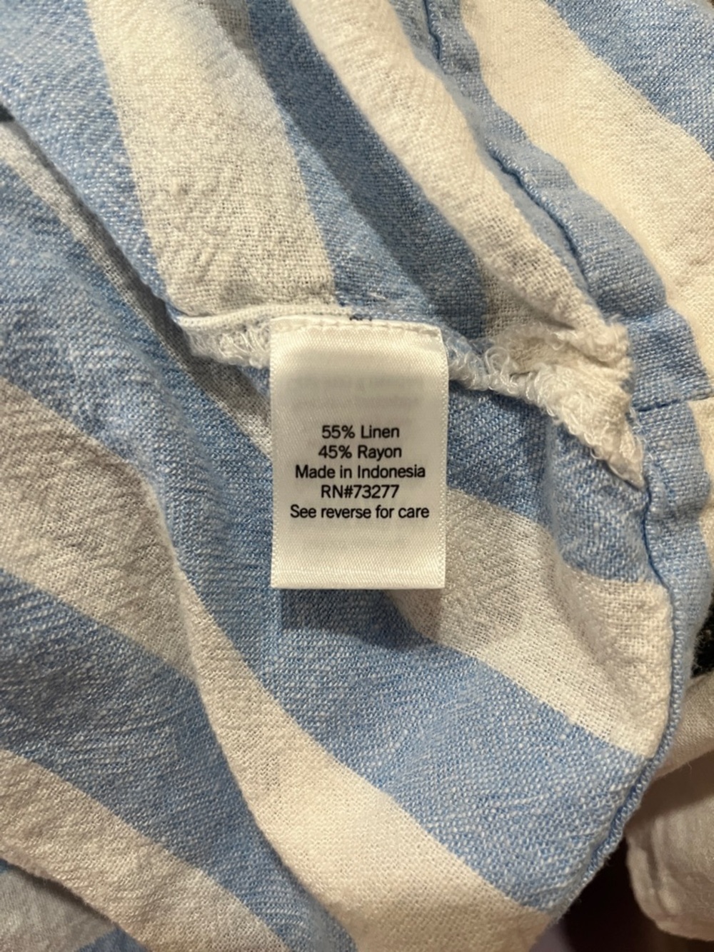 LC Lauren Conrad Blue & White Striped Sleeveless Tank - Picture 4 of 6